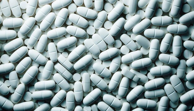 Photo a pile of white pills that say the word pills