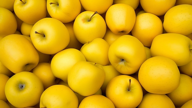 A Pile of Yellow Apples Sitting Next to Each Other