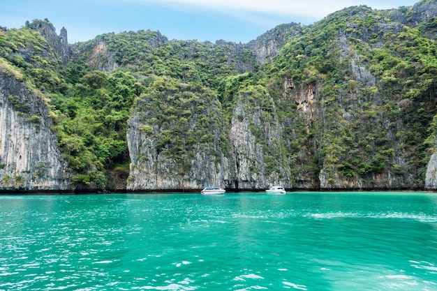 Pileh lagoon cliff limestone beautiful in phi phi leh island