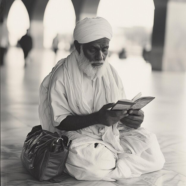 A pilgrim reviewing their packing list one last time before departing for Hajj