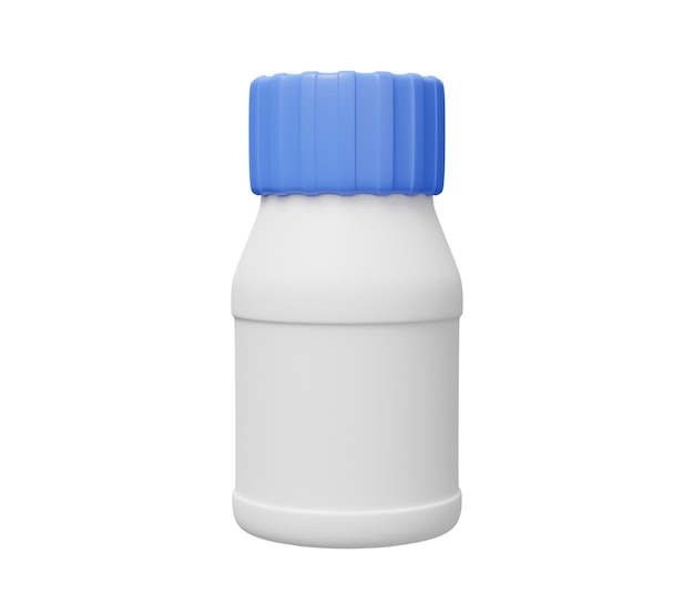 Pill bottle 3d render 3d render cartoon minimal icon illustration