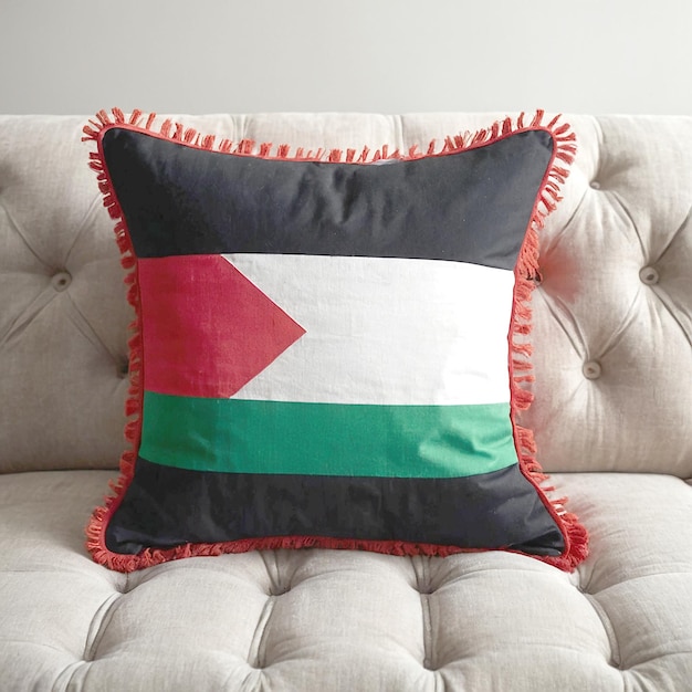 Pillow made with palestine flag