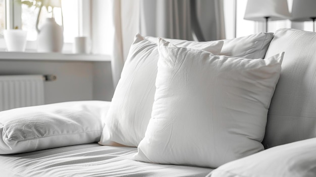 Photo a pillow that is white