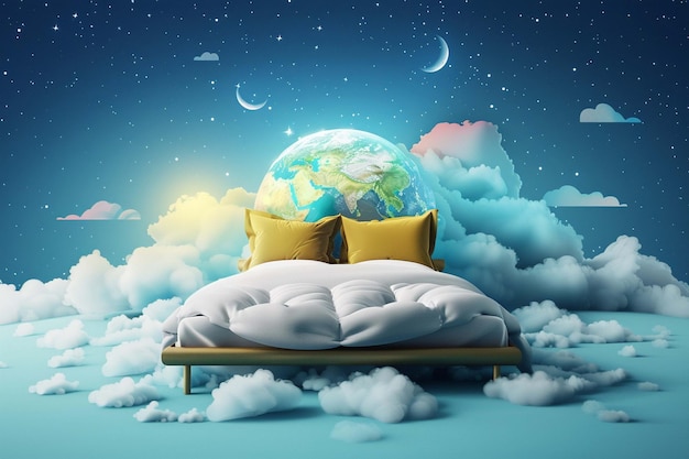 Photo a pillow with the earth on it and the words quot earth quot on the pillow