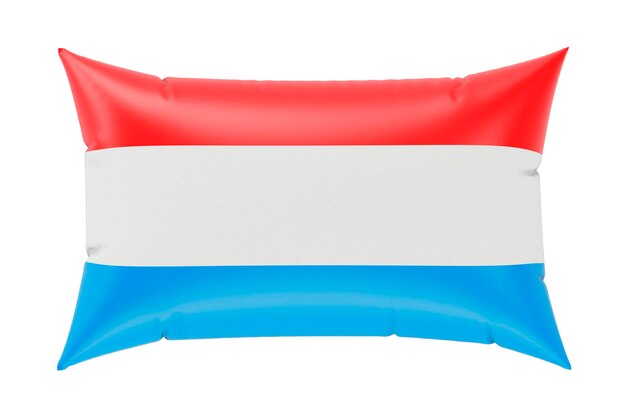 Photo pillow with luxembourgish flag 3d rendering