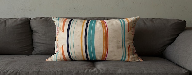 Photo a pillow with a striped pattern