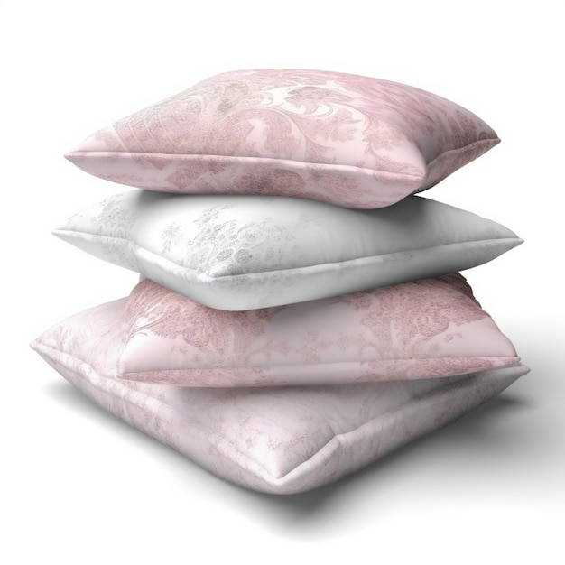 Pillows isolated on white background