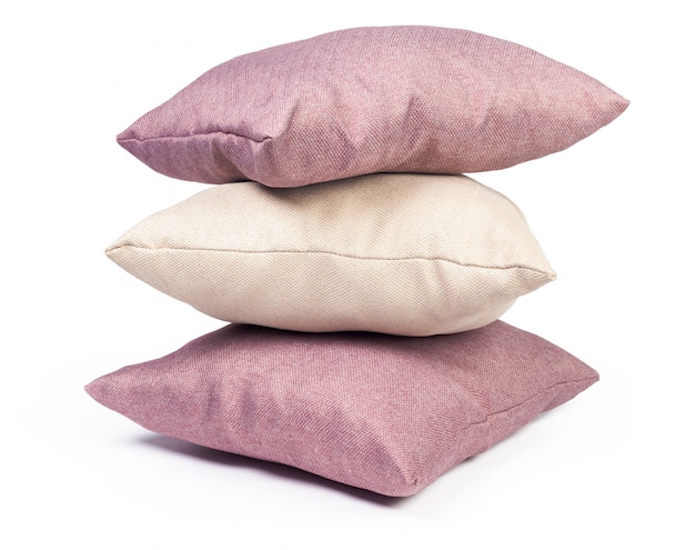 Pillows on white