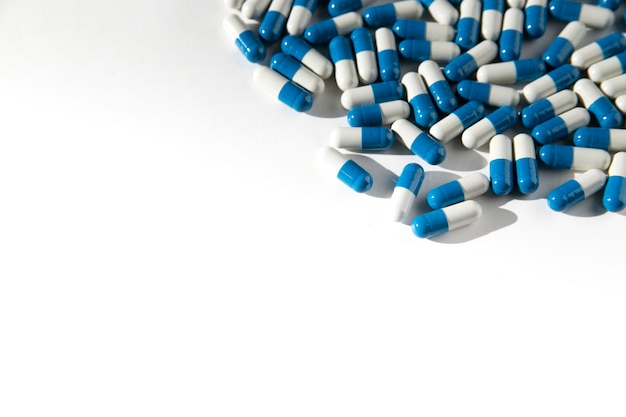 pills on an isolated background