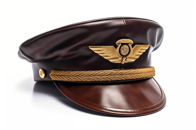 Pilot Hat Isolated on a Transparent Background AI