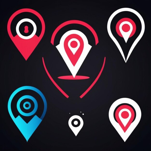 Pin Map Locator Icon Vector Logo Template for Trendy Map Pointer Designs