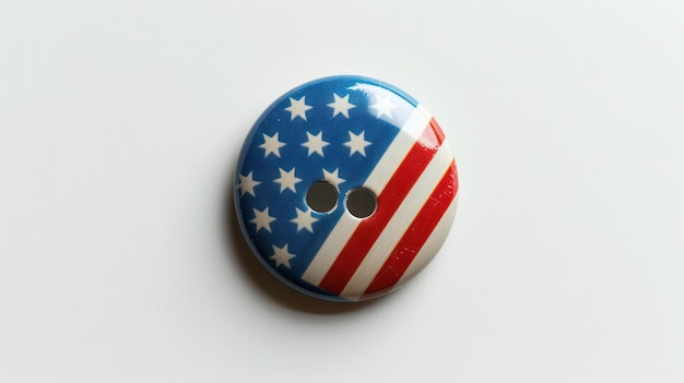 Photo a pin with the american flag on it