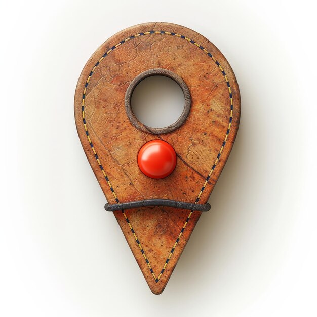 Photo a pin with a red ball on it that says quot pin quot