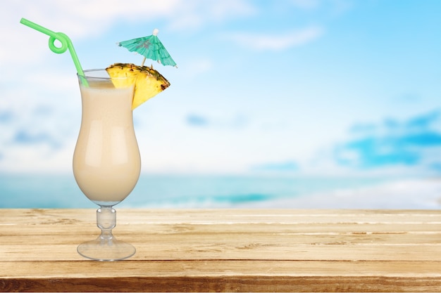 Pina colada cocktail