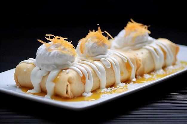 Pina Colada Dessert Flautas yummy delicious Flautas food photography