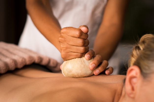 Pinda ayurvedic massage at spa