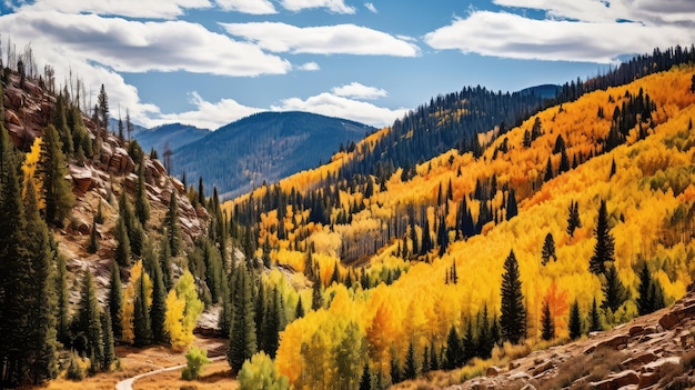 Photo pine colorado trees