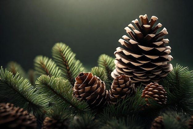 Pine cone and spruce tree image