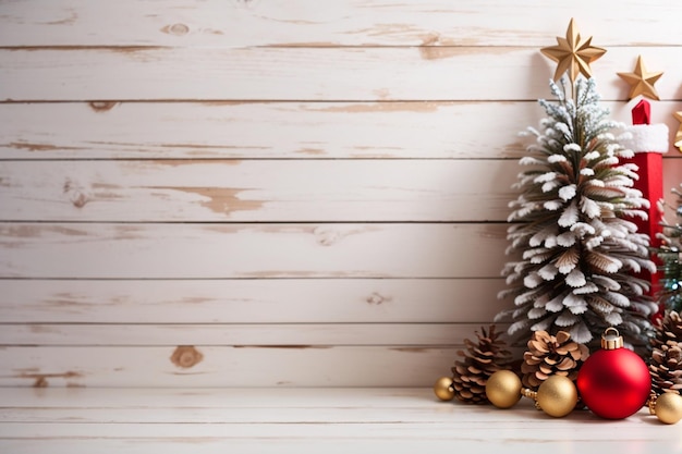 a pine cone with a gold star on it sits on a wooden background