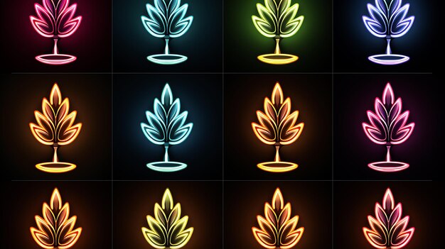 Pine Nut Neon Light Sign Vector Glowing Bright Icon