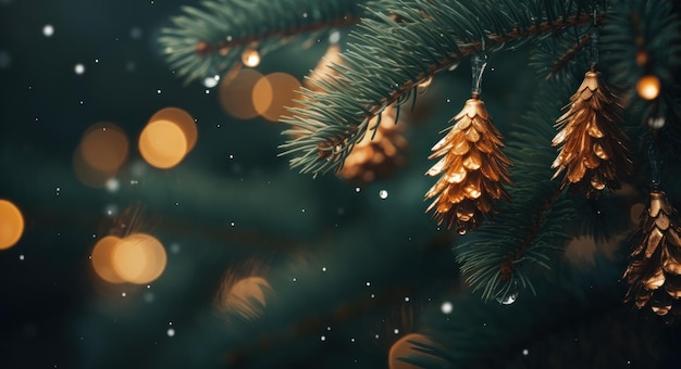 Pine tree Christmas background