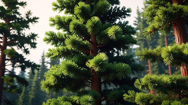 Photo pine tree evergreen conifer with yearround greenery