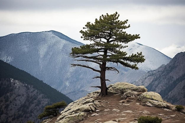 Pine Tree in Full Winters Glory green nature background fantasy landscape