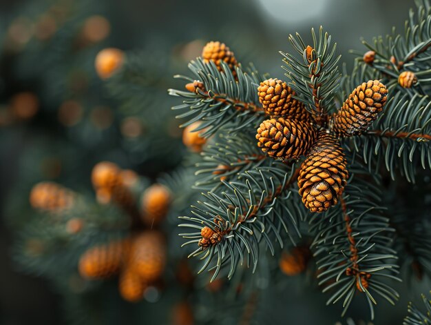 a pine tree with cones that say pine cones