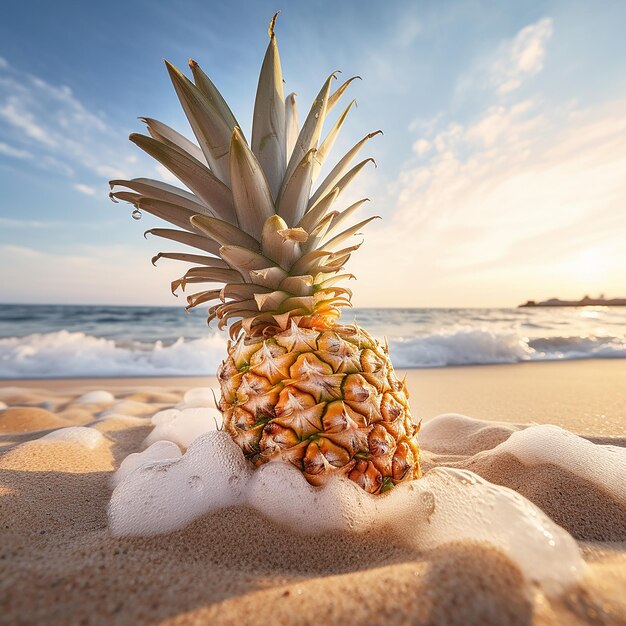 Pineapple on the beach