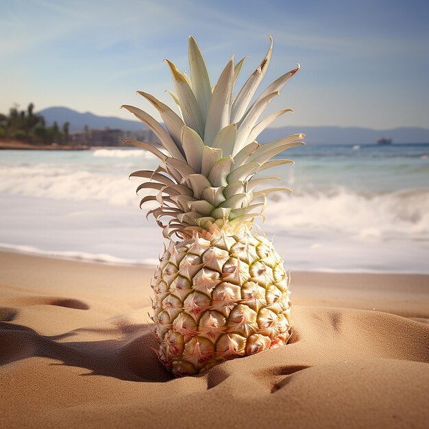 Pineapple on the beach