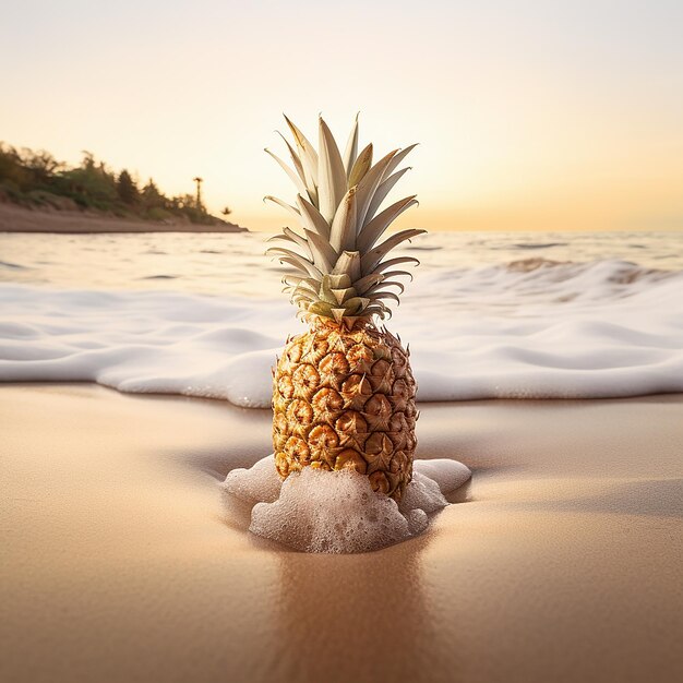 Pineapple on the beach