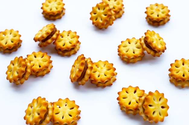 Pineapple Biscuits isolated on white background