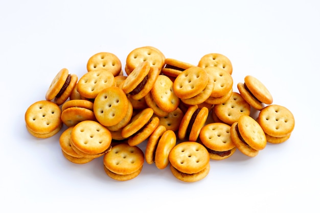 Pineapple Biscuits isolated on white surface