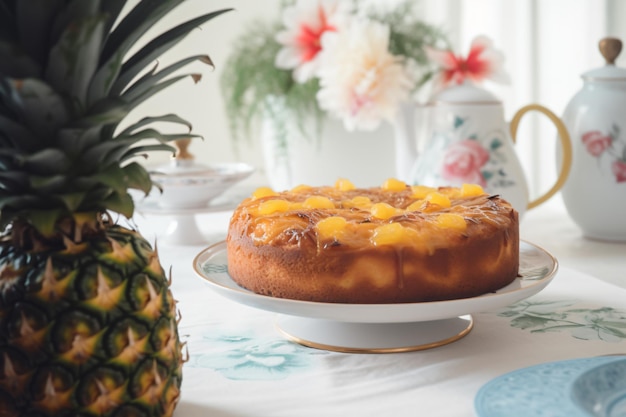 A pineapple cake