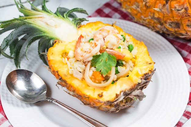 pineapple fried rice,Delicious homemade authentic Thai  fried rice