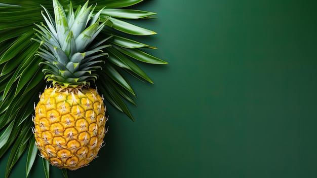 Pineapple fruit background green color