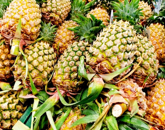 Pineapple fruit in the fresh market