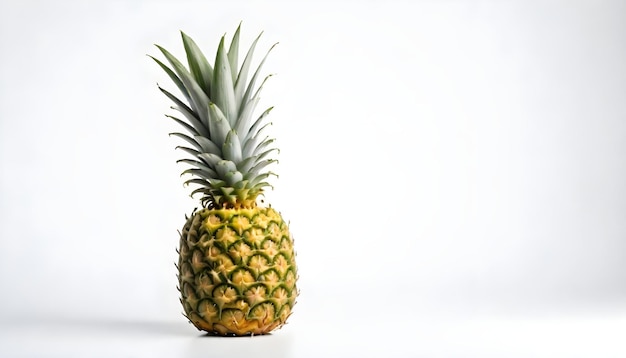 a pineapple is standing in front of a white background