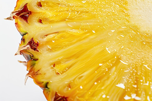 Pineapple Isolated on White Background CloseUp of Citrous Fruit