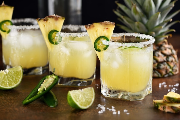 Pineapple Margarita with Jalapeno