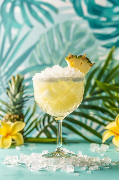 Pineapple Margarita With Pineapple Garnish