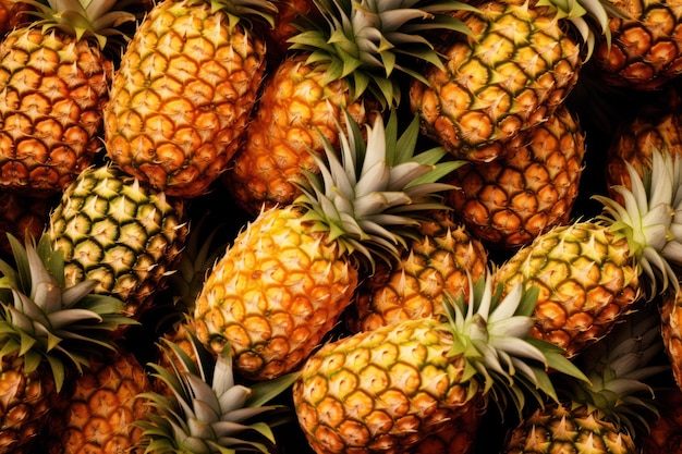 Pineapple Paradise A Pile of Fresh Fruit A Glimpse into Nature's Bountiful Harvest