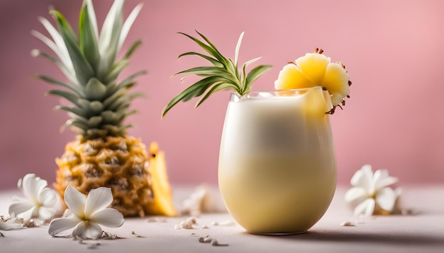 a pineapple and pineapple cup with a pineapple on the table