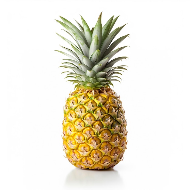 Pineapple on White Background No Shadow No Reflection