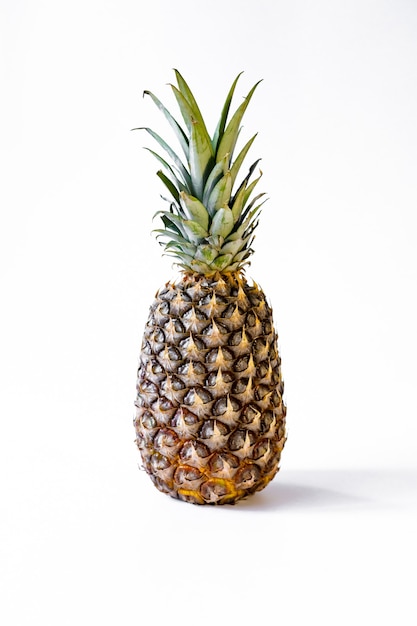 Pineapple on a white background, ripe pineapple on a white background, juicy pineapple on a white background.