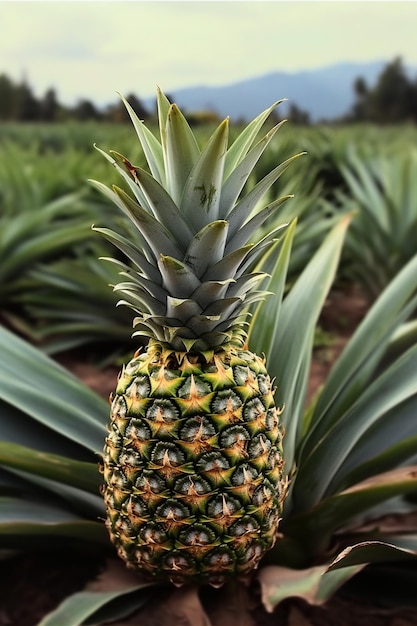 A pineapple with the word pineapple on it