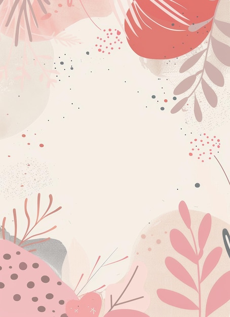 Photo pink abstract floral design