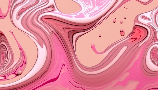 Pink Abstract liquid background flowing paint effect marble liquid paints