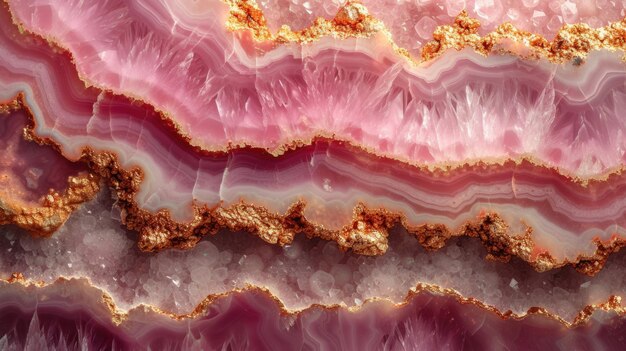 Pink Agate Stone Macro Photography