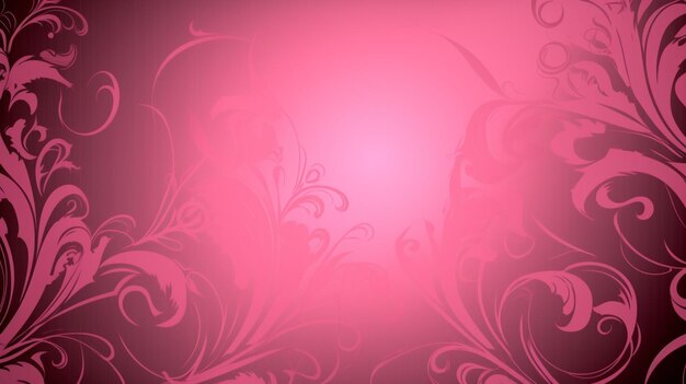 Pink background with a floral design